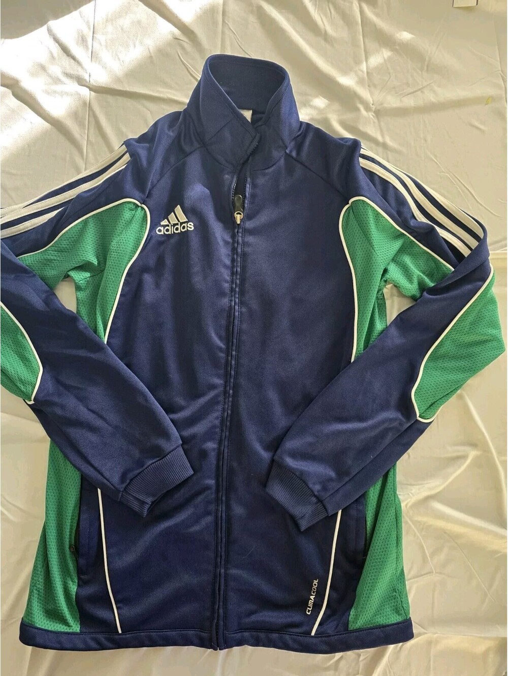 2012 Adidas Clima 365 Full Zip Soccer Jacket Green Blue Men’s Small